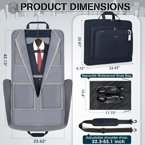 Garment Bags for Travel Carry On Garment Bag for Hanging Clothes