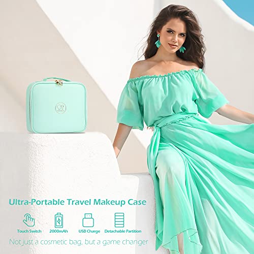 Travel Makeup Bag Cosmetic Bag Makeup Organizer Bag with Lighted Mirror