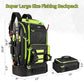 Fishing Backpack with Cooler for 3 Tackle Boxes Fishing Bag with Rod Holder