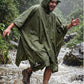 Adult Rain Poncho Waterproof Hooded Raincoat Lightweight Packable