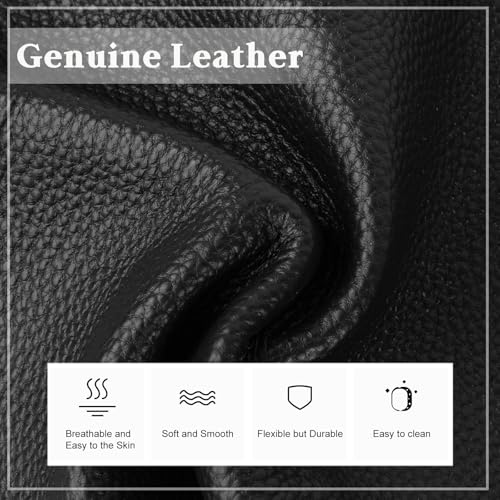 Black Genuine Leather Small Crossbody Bags for Women Cell Phone Purse