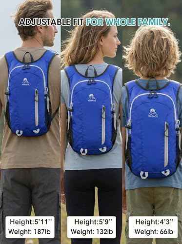 Foldable Small Hiking Backpack with 3 Strap Pockets