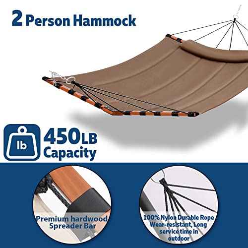 12FT 2 Person Hammock with V Shaped Spreader Bar