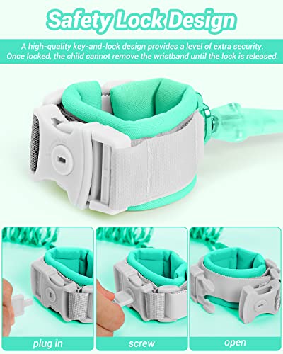 2 Pack Toddler Safety Leash with Key Lock Anti Lost Wrist Link