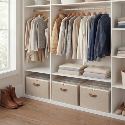 2-Pack 32-Pair Shoe Storage Organizer for Closet, Taupe (2 Count)