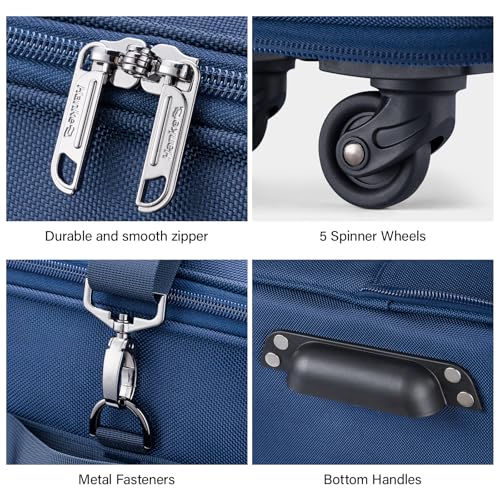 Expandable Collapsible Luggage with Wheels Suitcase Luggage Rolling Travel Bag Duffel Bag for Men Women Lightweight Suitcase Large Capacity with Spinner Wheel