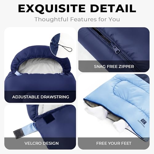 Lightweight Warm Weather Sleeping Bag for Adults