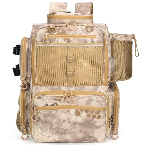 Fishing Tackle Backpack with Rod Holders