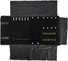 Velvet Travel Jewelry Case Roll Bag Organizer for Necklace Bracelet Earrings Ring (Black) (Black（6+2+4+2)
