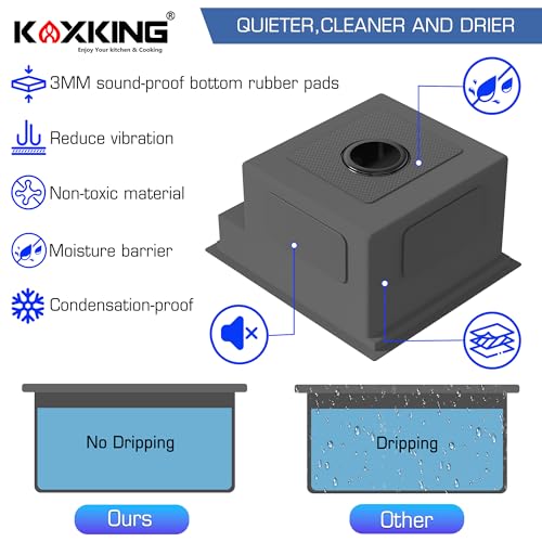 RV Kitchen Sink 13x15 Inch with Foldable Faucet