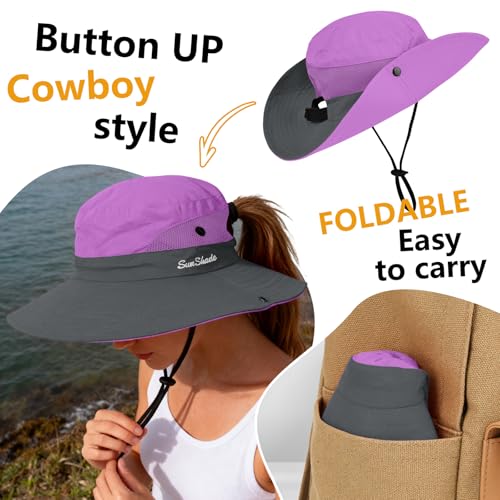 Women's Ponytail Safari Sun Hat