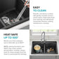 Black 33 in Double Bowl Drop in Granite Kitchen Sink KGD