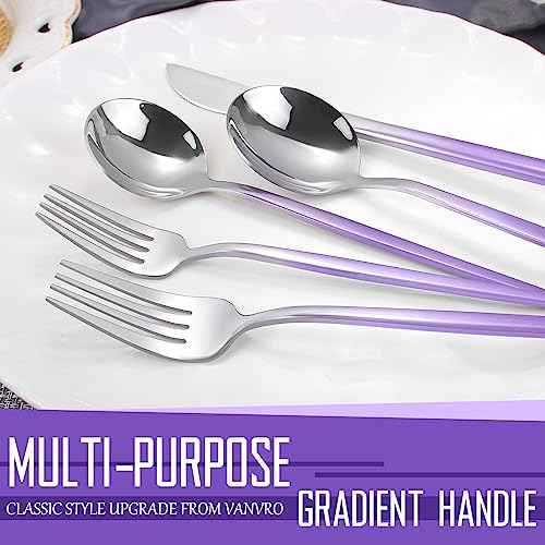 Gradient Purple Silverware Set