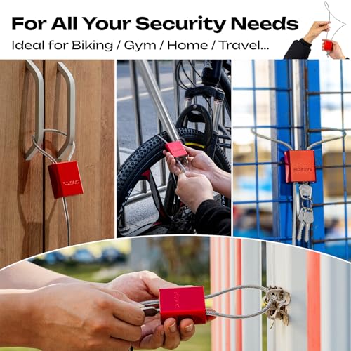 Cable Padlock with 3 Keys