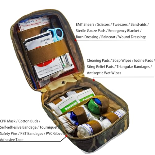 EMT Pouch MOLLE Ifak Pouch Tactical MOLLE Medical First Aid Kit Utilit Camouflage