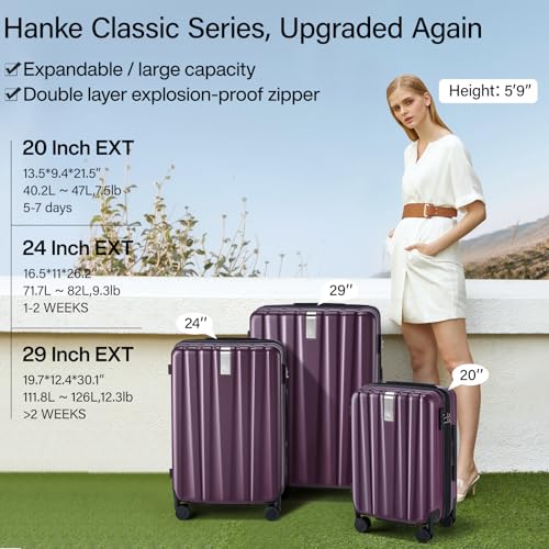 20 Inch Expandable Carry on Luggage 22x14x9 Airline Approved