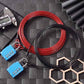 12 Pack Security Cable Luggage Lock with Loops 7 ft 3mm Braided Steel Coated Bike Cable Wire Double Loop Anti Theft Safety for U Lock (12 Count)