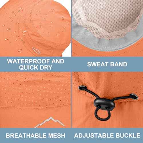 Sun Hat for Men Women with Neck Flap