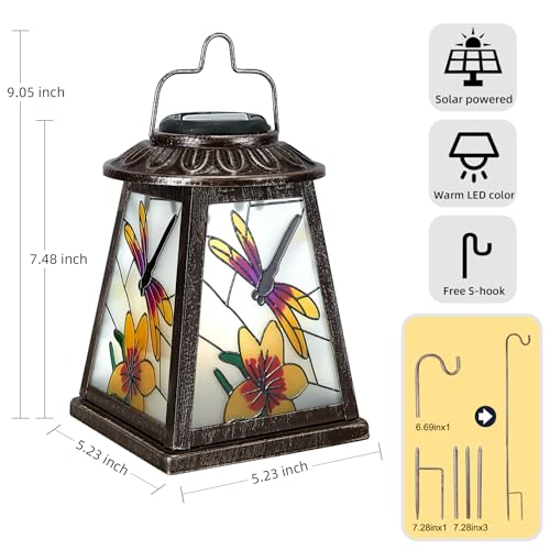 Dragonfly Solar Lantern with Shepherd Hook
