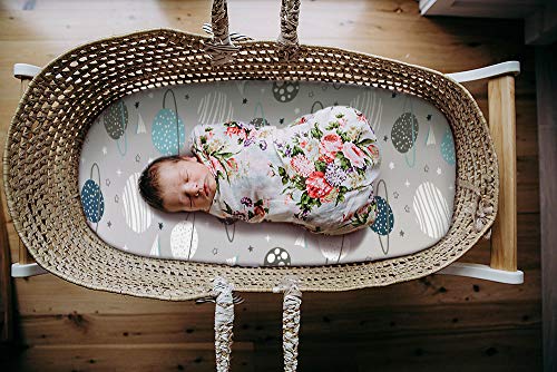 Stretch Fitted Bassinet Sheet Set BROLEX 2 Pack Cradle Sheets for Bassinet Pad (2 Count)