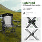 Heavy Duty 400lbs Mesh Back Camping Chairs with Lumbar Support (2 Count)