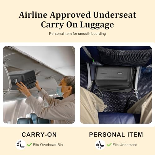 Expandable 16 Inch Underseat Carry On Luggage Airline Approved