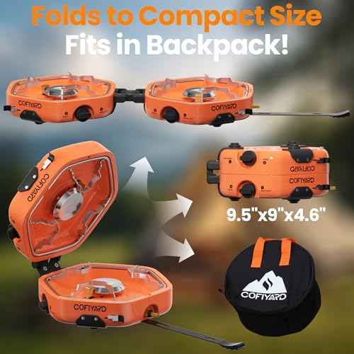 Propane 2 Burner Camping Stove with Carrying Bag
