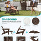 Folding Adjustable Adirondack Chair with Footrest
