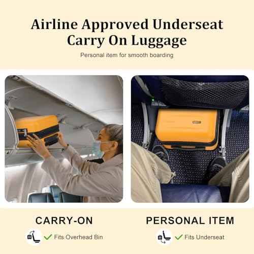Expandable 16 Inch Underseat Carry On Luggage Airline Approved