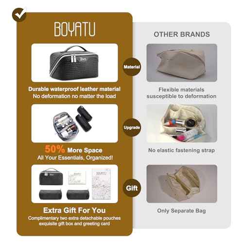 Travel Makeup Bags for Women (3 Count)