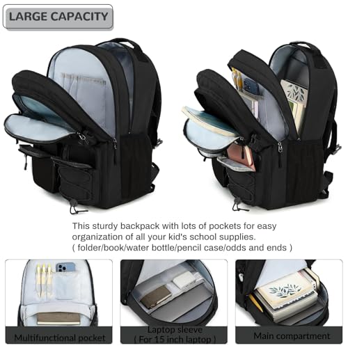 Water Resistant Daypack with Mulitiple Pockets for School Travel Outdoor College