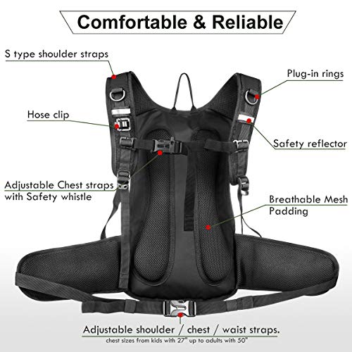 Insulated Hydration Backpack Pack with 3L BPA Free Leak Proof Water Bladder