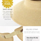Womens Sun Hat with Ponytail Hole Wide Brim Beach Straw Visor
