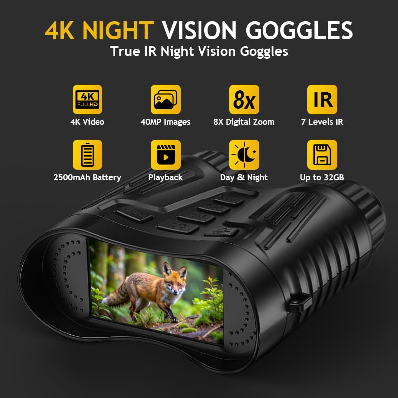 4K Night Vision Goggles Binoculars