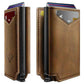 Men Slim Leather Wallet Metal Case Money Clip