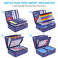 Fireproof File Organizer Bag with 13 Pockets Accordion File Folder