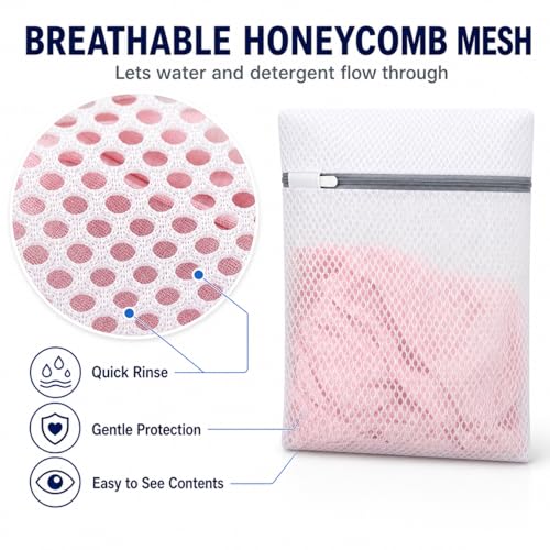 7 Pcs Shoe Laundry Bag and Sneaker Cleaner Mesh Bags (7 Count)