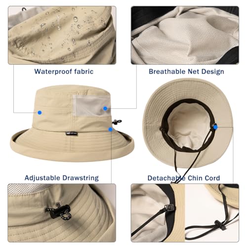 UVCoolix UPF 50+ Wide Brim Ponytail Sun Hat