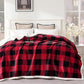Sherpa Fleece Throw Blanket 60" x 80" Reversible Plush Fluffy Large Big Blanket Lattice Flannel Blankets for All Season Use