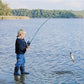 Kids Fishing Pole Set with Full Starter Kits 2 Set Portable Telescopic Fishing Rod and Spincast Reel Cambos with a Fishing Net and 2 Buckets for Boys Girls and Youth