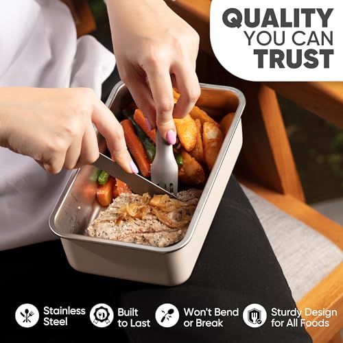 Felix Compact Portable stainless steel Cutlery set with case