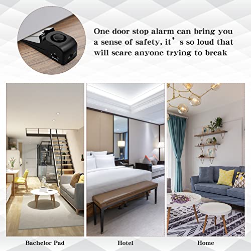Door Stop Alarm with 120DB Siren Door Stop for Home & Travel