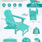 Folding Adjustable Adirondack Chairs with Footrest Set of 4 (4 Count)