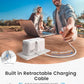 85W Universal Travel Power Adapter with Retractable USB C Cable