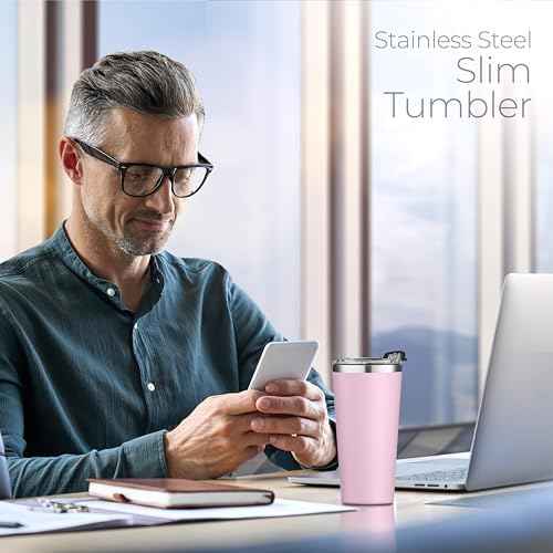 16 oz Insulated Coffee Tumbler with Leakproof Lid