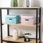 Collapsible Storage Boxes with Lids Fabric Decorative Storage Bins Cubes Organizer Containers Baskets with Cover Handles Divider for Bedroom Closet Living Room 9.8x7.9x6.7 Inch 3 Pack (3 Count)