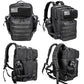 Military Tactical Backpack for Men and Women 45L Army 3 Days Assault Pack Bag Large Rucksack with Molle System Jet Black