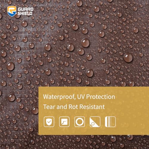 Brown Tarp 10x10 Feet Waterproof Tarps Lightweight Camping Tarp Outdoor Multi Purpose Poly Cover 6mil (100 Sq Ft)