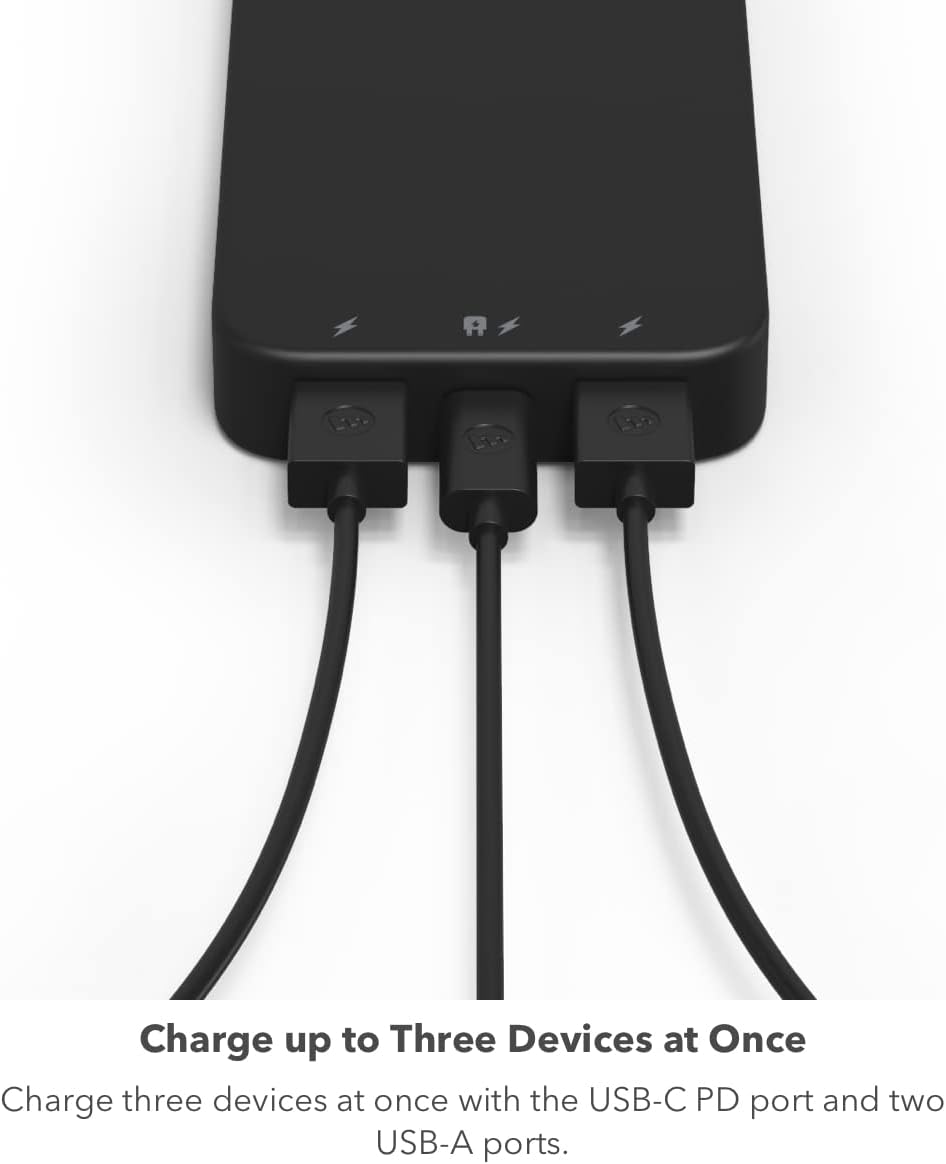 mophie Powerstation 2023 with PD Power Bank - 10,000 mAh Large Internal Battery, (2) USB-A Port and (1) 20W USB-C PD Fast Charging Input/Output Port, Travel-Friendly - Roamly