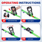 MOCA Heavy Duty Ratchet Straps Tie Down 4 Pack 1.6" x 8 ft (4 Count)